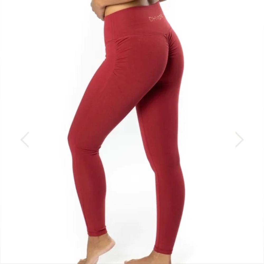 DHVANI Naked Leggings- Burgundy- Size XS